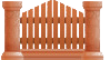 A graphic of a wooden fence attached to pillars