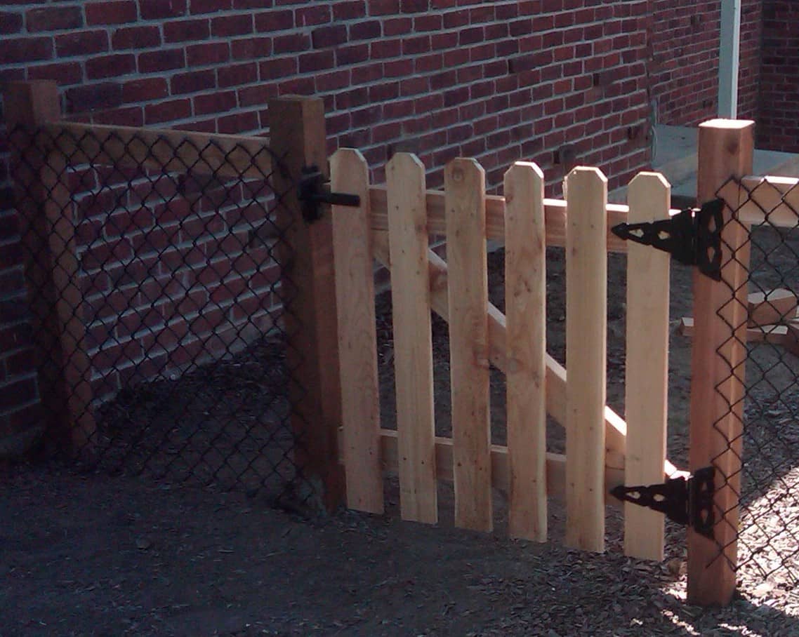 Chain Link and Wooden Gate Installation Wheat Ridge